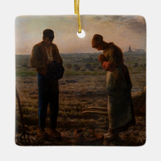Jean-Francois Millet - The Angelus Ceramic Ornament (Front)