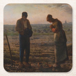 Jean-Francois Millet - The Angelus Square Paper Coaster