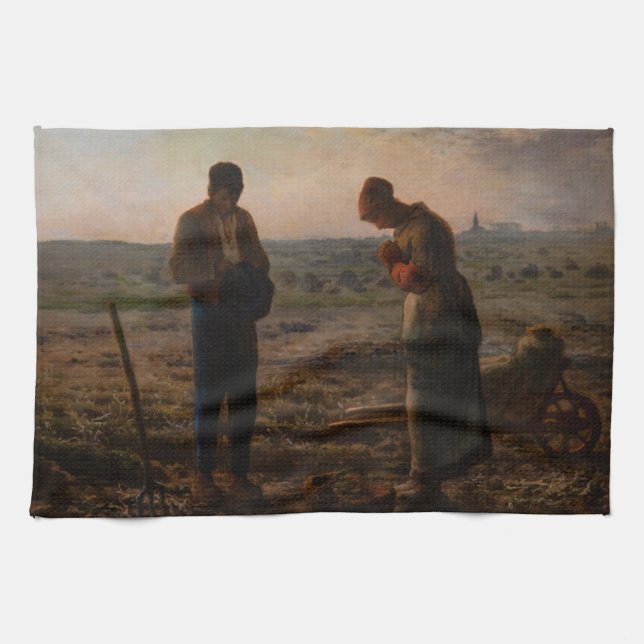 Jean-Francois Millet - The Angelus Tea Towel (Horizontal)