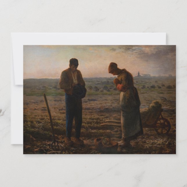 Jean-Francois Millet - The Angelus Thank You Card (Front)