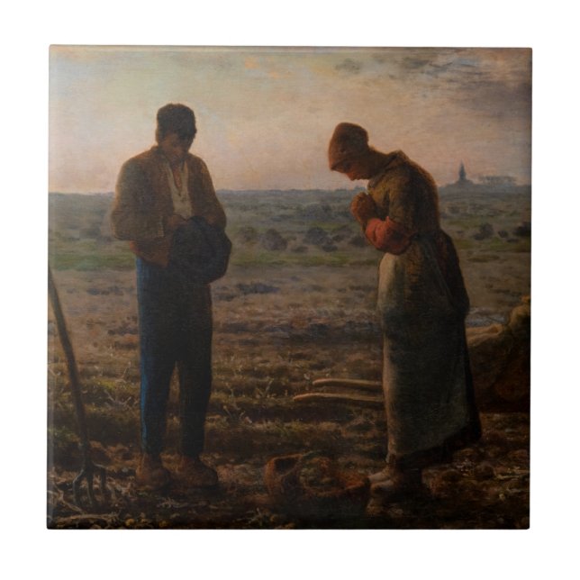 Jean-Francois Millet - The Angelus Tile (Front)