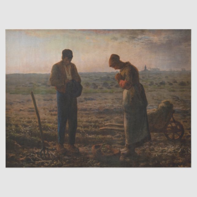 Jean-Francois Millet - The Angelus Tissue Paper (Front)