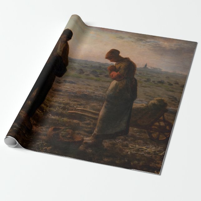 Jean-Francois Millet - The Angelus Wrapping Paper (Unrolled)
