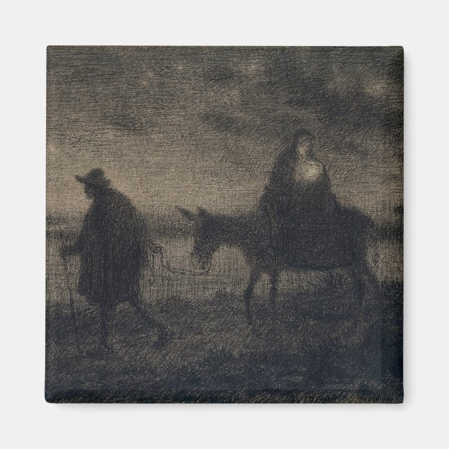 Jean-Francois Millet - The Flight Into Egypt Magnet (Front)