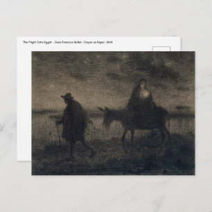 Jean-Francois Millet - The Flight Into Egypt Postcard