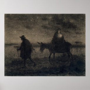 Jean-Francois Millet - The Flight Into Egypt Poster