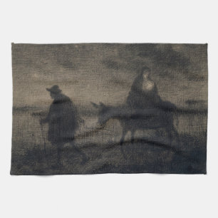 Jean-Francois Millet - The Flight Into Egypt Tea Towel
