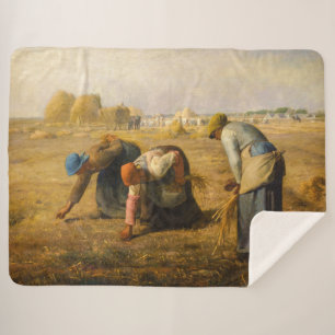 Jean-Francois Millet - The Gleaners Sherpa Blanket