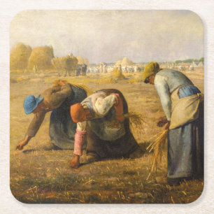 Jean-Francois Millet - The Gleaners Square Paper Coaster