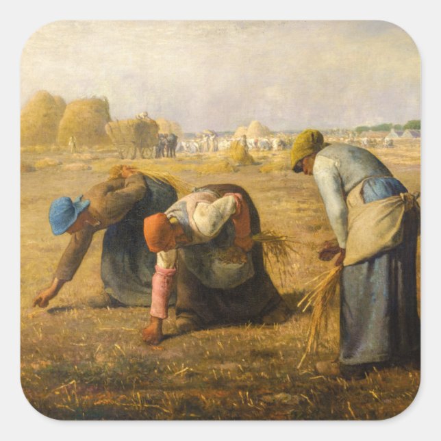 Jean-Francois Millet - The Gleaners Square Sticker (Front)