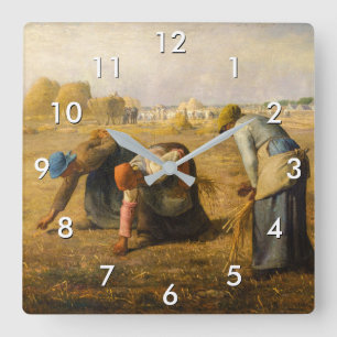Jean-Francois Millet - The Gleaners Square Wall Clock