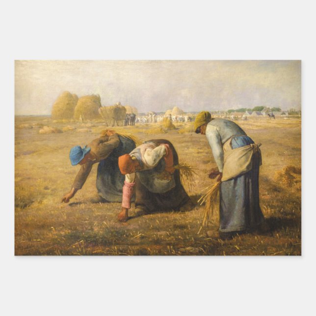Jean-Francois Millet - The Gleaners Wrapping Paper Sheet (Front)