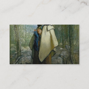 Jean-Francois Millet- The Knitting Shepherdess Business Card