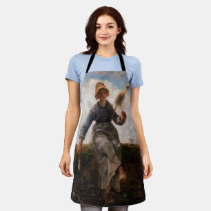Jean-Francois Millet - The Spinner Girl Apron