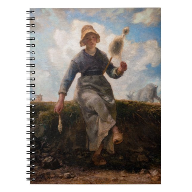 Jean-Francois Millet - The Spinner Girl Notebook (Front)