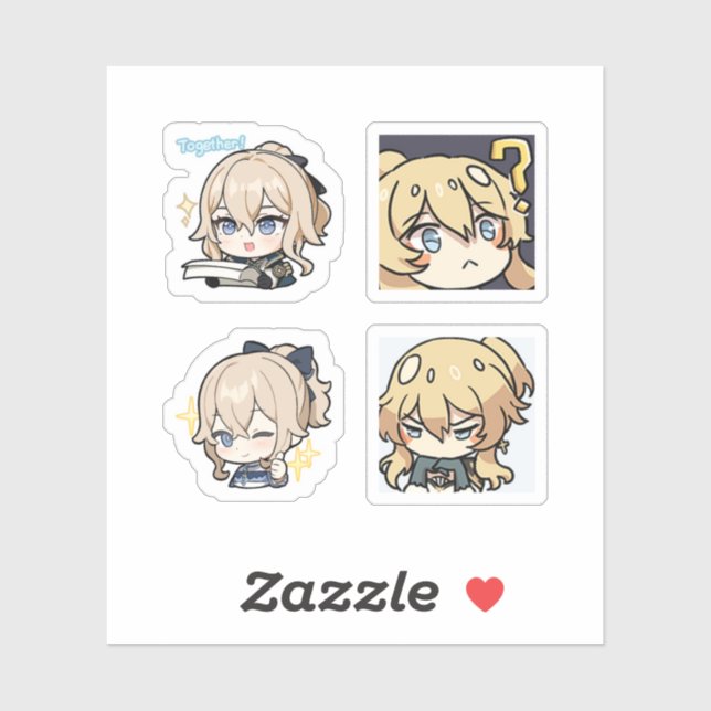 Jean Genshin Impact 4 Pack Sticker Sheet (Sheet)