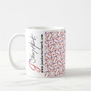 Jean Hart Artwork logos and hearts Coffee Mug