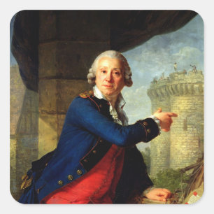 Jean-Henri  Chevalier de Latude, 1789 Square Sticker