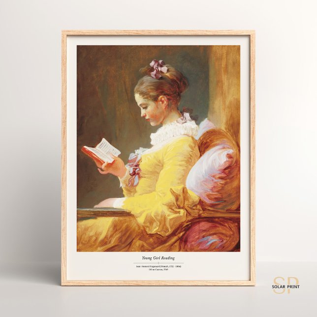 Jean-Honoré Fragonard A Young Girl Reading Art Poster (Creator Uploaded)