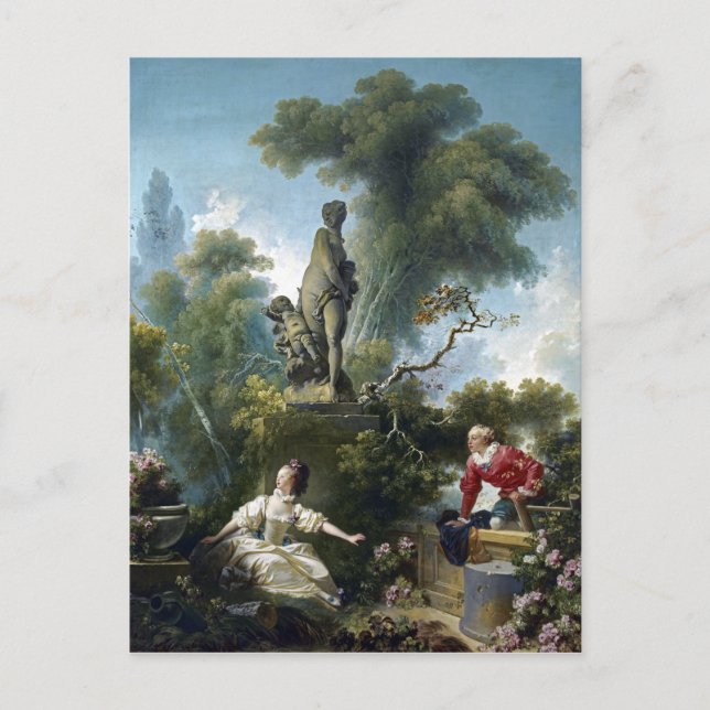 Jean-Honoré Fragonard The progress of love Postcard (Front)