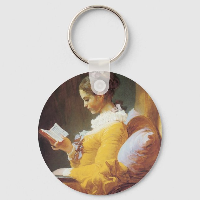 Jean-Honore Fragonard The Reader Key Ring (Front)
