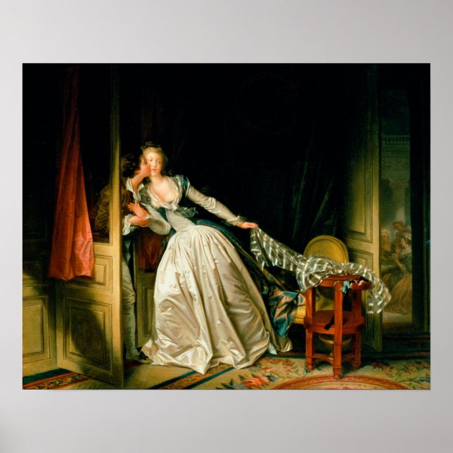 Jean-Honore Fragonard: The Stolen Kiss Poster (Front)