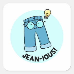 Jean-ious Denim Pants Pun Sticker