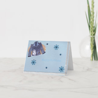 Jean Jacket Birthday Girly Card