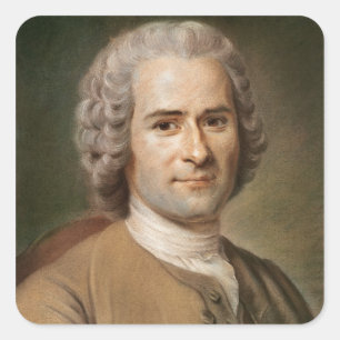 Jean-Jacques Rousseau  after 1753 Square Sticker