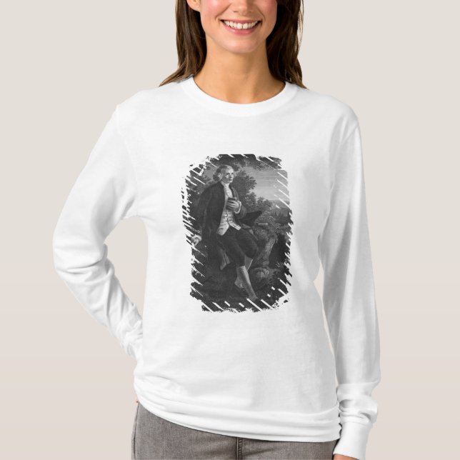Jean-Jacques Rousseau composing 'Emile' T-Shirt (Front)