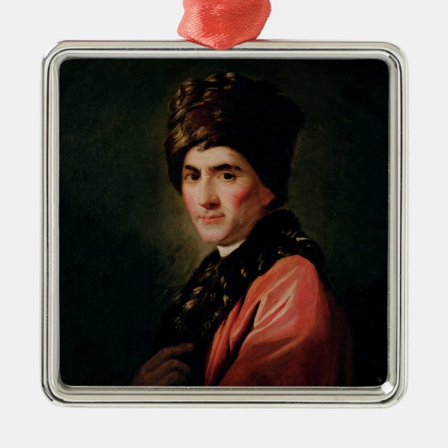 Jean Jacques Rousseau Metal Tree Decoration (Front)