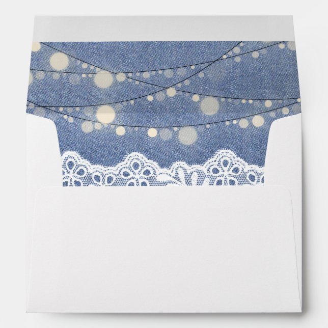 Jean Lace & String Lights Envelope (Back (Bottom))