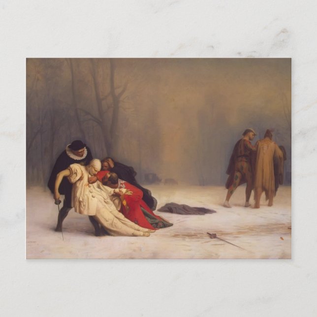 Jean-Leon Gerome- The Duel after the Masquerade Postcard (Front)