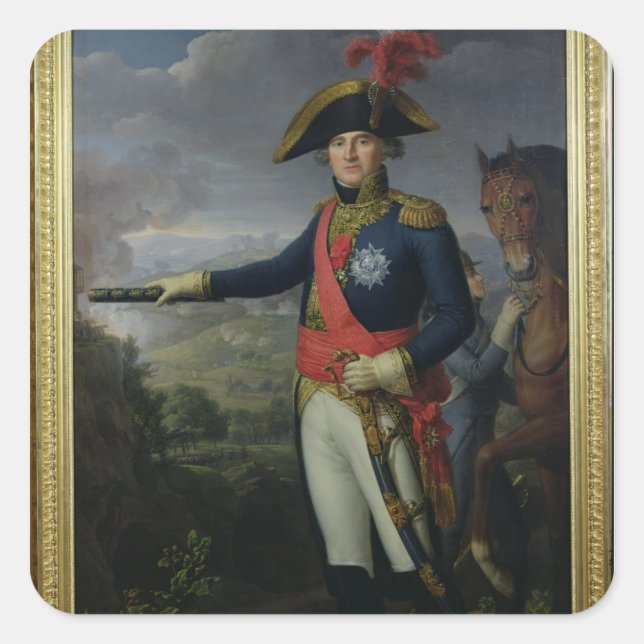 Jean Mathieu Philibert Serurier  Comte d'Empire Square Sticker (Front)