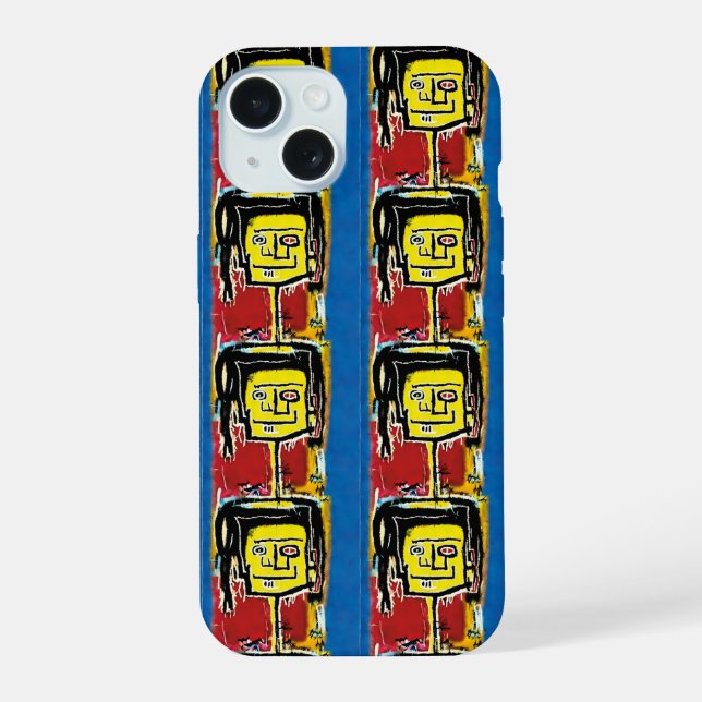 Jean-Michel Basquiat Inspired 3 iPhone 15 Case (Back)