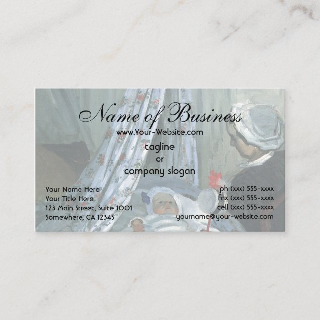 Jean Monet in His Cradle by Claude Monet Business Card (Front)