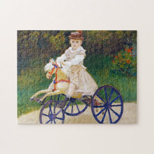 Jean Monet on a Mechanical Horse Claude Monet Jigsaw Puzzle