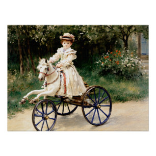 Jean Monet on His Hobby Horse Poster