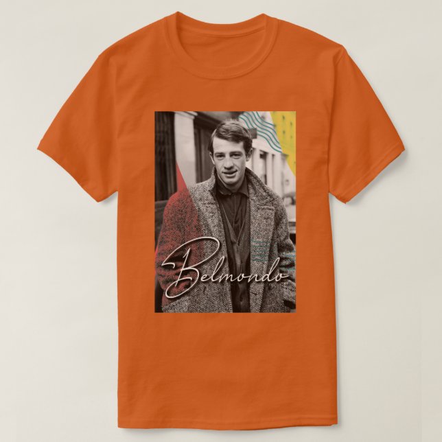 Jean Paul Belmondo French New Wave T-Shirt (Design Front)