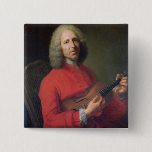 Jean-Philippe Rameau with a Violin 15 Cm Square Badge