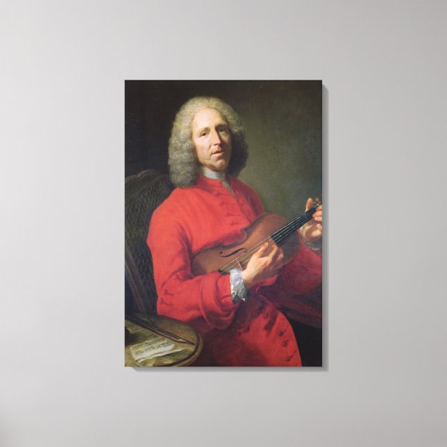 Jean-Philippe Rameau  with a Violin Canvas Print (Front)