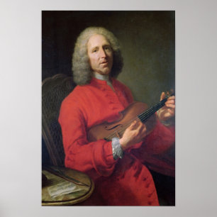 Jean-Philippe Rameau with a Violin Poster