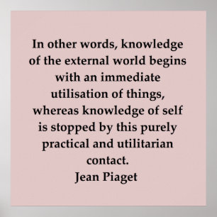 jean piaget quote poster