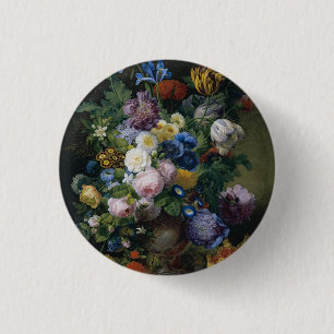 Jean-Pierre-Xavier Bidauld Still Life With Tulips 3 Cm Round Badge