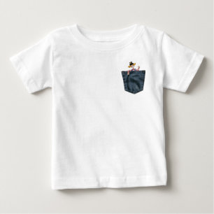 Jean Pocket Peek-a-boo Clown Baby T-Shirt