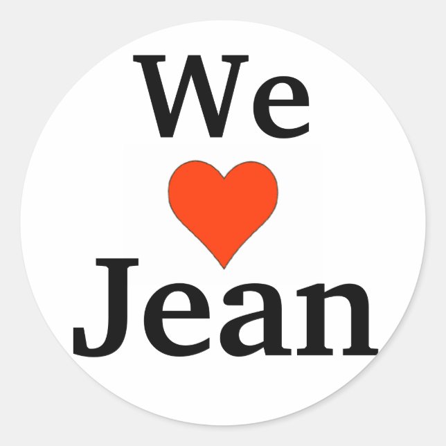 Jean Preston Classic Round Sticker (Front)