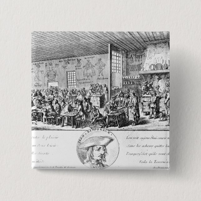 Jean Ramponneau's Tavern 15 Cm Square Badge (Front)