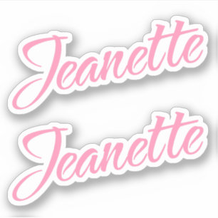 Jeanette Name in Pink x2