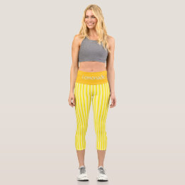 JEANIE DEE "LEMONADE" - CUSTOM HIGH WAISTED CAPRI LEGGINGS