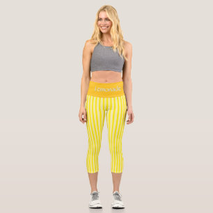 JEANIE DEE "LEMONADE" - CUSTOM HIGH WAISTED CAPRI LEGGINGS